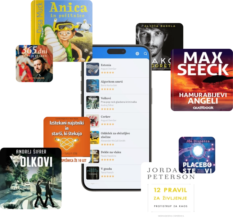 Phone running Audibook application.